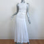 Maison Ullens Sleeveless Belted Maxi Dress White Stretch Knit Size Small