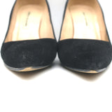 Manolo Blahnik BB 100 Pumps Black Suede Size 38 Pointed Toe Heels