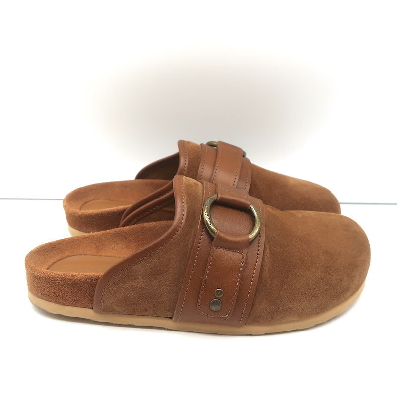 See by Chloe Clogs Gema Brown Suede Size 36 Flat Mules