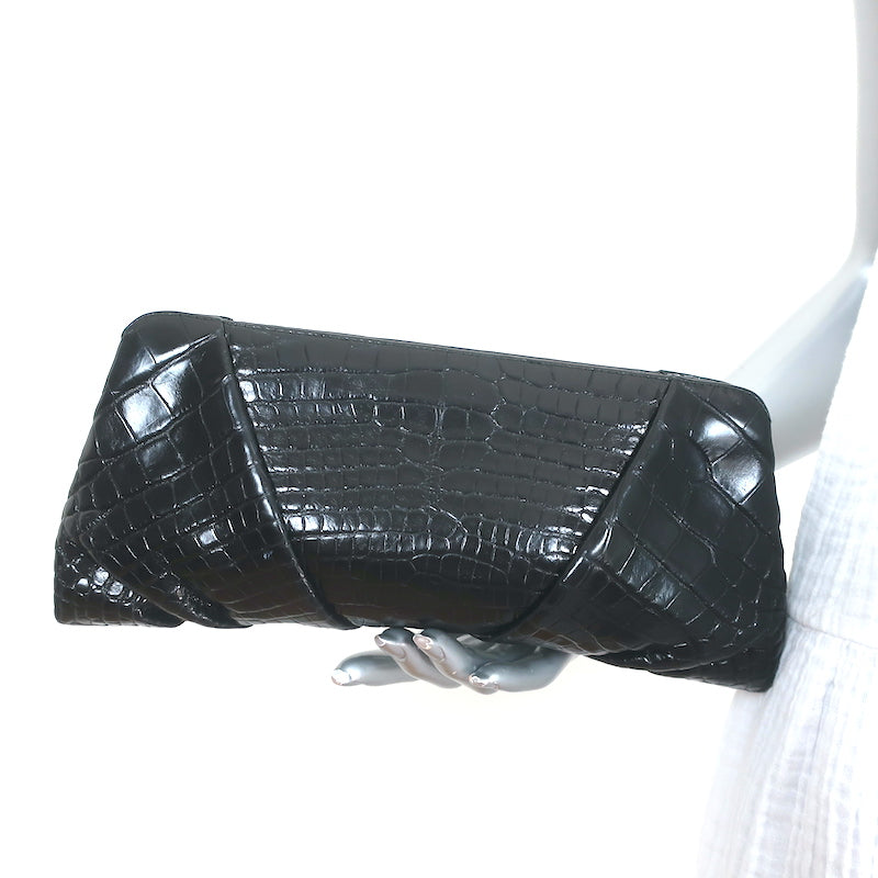 Alligator clutch bag