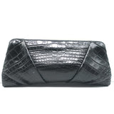Judith Leiber Alligator Clutch Black Medium Evening Bag