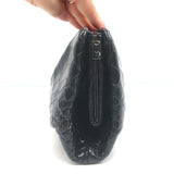 Judith Leiber Alligator Clutch Black Medium Evening Bag