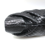 Judith Leiber Alligator Clutch Black Medium Evening Bag