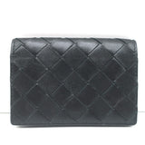 Bottega Veneta Business Card Case Wallet Black Intrecciato Leather