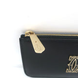 Cartier Double C de Cartier Zipped Card Holder Wallet Black Leather