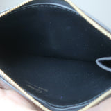 Cartier Double C de Cartier Zipped Card Holder Wallet Black Leather
