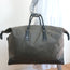 Lanvin Duffle Bag Brown Coated Canvas & Black Leather Carry-On Weekender