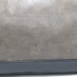 Lanvin Duffle Bag Brown Coated Canvas & Black Leather Carry-On Weekender