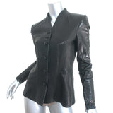 Olivier Theyskens Nator Leather Jacket Black Size 38