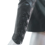 Olivier Theyskens Nator Leather Jacket Black Size 38