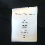 Olivier Theyskens Nator Leather Jacket Black Size 38