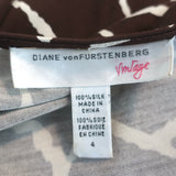 Diane von Furstenberg Vintage Julian Wrap Dress Giraffe Print Silk Jersey Size 4