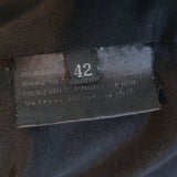 Prada Blazer Black Stretch Crepe Size 42 Zip & Button Front Jacket