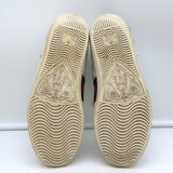 Gucci Loved Embroidered Ace Sneakers White Leather Size 36.5