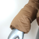 Theory Down Puffer Jacket Keilly Gold Satin Size Petite