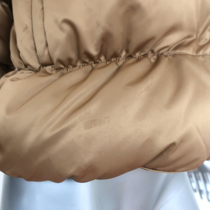 Theory Down Puffer Jacket Keilly Gold Satin Size Petite