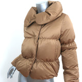 Theory Down Puffer Jacket Keilly Gold Satin Size Petite