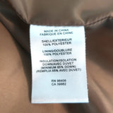 Theory Down Puffer Jacket Keilly Gold Satin Size Petite