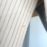 Brochu Walker Toggle Cardigan Ivory Ribbed Wool-Cashmere Size Petite