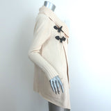 Brochu Walker Toggle Cardigan Ivory Ribbed Wool-Cashmere Size Petite