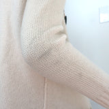 Brochu Walker Toggle Cardigan Ivory Ribbed Wool-Cashmere Size Petite