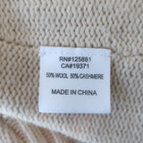 Brochu Walker Toggle Cardigan Ivory Ribbed Wool-Cashmere Size Petite