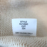 Brochu Walker Toggle Cardigan Ivory Ribbed Wool-Cashmere Size Petite