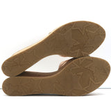 Jimmy Choo DeeDee Cork Platform Wedge Sandals Rose Gold Metallic Leather Size 38