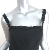 Reformation Ruffle-Trim Mini Dress Janie Black Linen Size 2