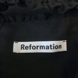 Reformation Ruffle-Trim Mini Dress Janie Black Linen Size 2