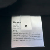 Reformation Ruffle-Trim Mini Dress Janie Black Linen Size 2