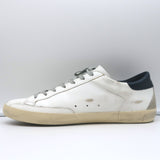 Golden Goose Superstar Sneakers White/Navy Leather & Gray Suede Size 46 NEW
