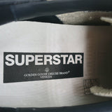 Golden Goose Superstar Sneakers White/Navy Leather & Gray Suede Size 46 NEW