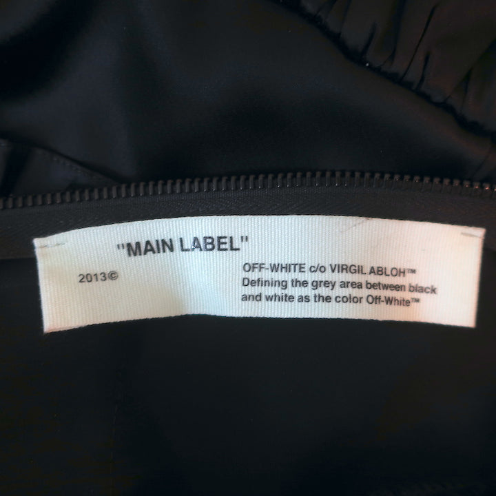Off-White c/o Virgil Abloh Tiered Ruffle Mini Dress Black Satin Size Small