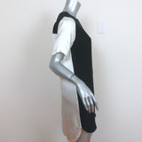 ATM Anthony Thomas Melillo Colorblock Mini Dress Black/Cream Silk Size Small
