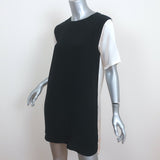 ATM Anthony Thomas Melillo Colorblock Mini Dress Black/Cream Silk Size Small