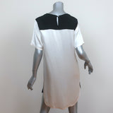 ATM Anthony Thomas Melillo Colorblock Mini Dress Black/Cream Silk Size Small