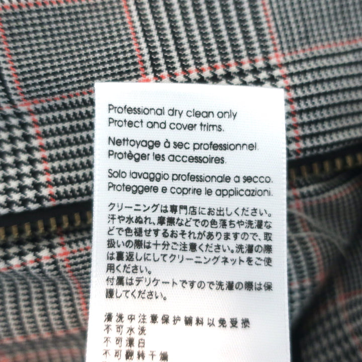 3.1 Phillip Lim Checked Jogger Pants Gray/Black Stretch Wool-Cotton Size 4