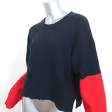 Zadig & Voltaire Colorblock Sweater Clarys Navy & Red Wool Size Medium