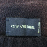 Zadig & Voltaire Colorblock Sweater Clarys Navy & Red Wool Size Medium