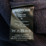 Zadig & Voltaire Colorblock Sweater Clarys Navy & Red Wool Size Medium