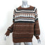 RE/DONE 50s Raglan Crew Sweater Brown Fair Isle Wool-Alpaca Size Medium