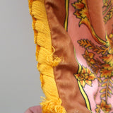 Versace Home Velvet Throw Blanket Pink Floral Vase Print