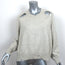 Isabel Marant Etoile Cutout Sweater Kelia Light Gray Distressed Knit Size 42