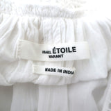 Isabel Marant Etoile Blouse White Cotton & Crochet Lace Size 38 Short Sleeve Top