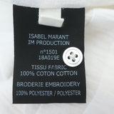 Isabel Marant Etoile Blouse White Cotton & Crochet Lace Size 38 Short Sleeve Top