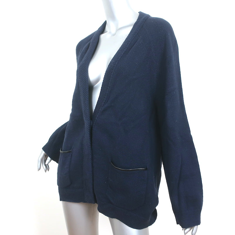 3.1 Phillip Lim Oversized Cardigan Navy Cotton-Cashmere Size Medium/Large