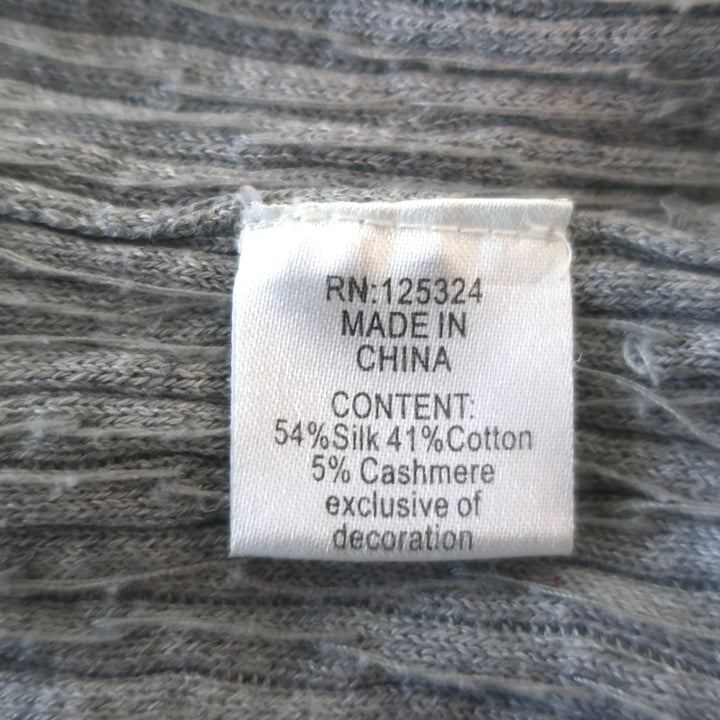 Haute Hippie Sequin Tunic Sweater Light Gray Silk-Cashmere Knit Size Medium