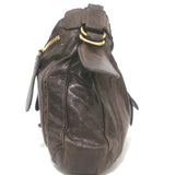 Chloe Bay Large Crossbody Bag Brown Leather