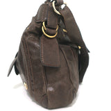 Chloe Bay Large Crossbody Bag Brown Leather